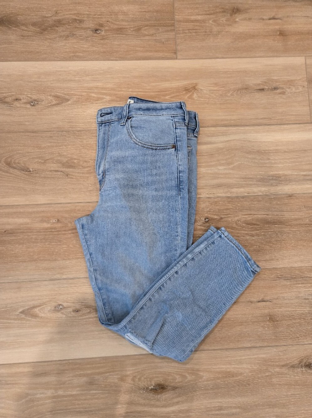 Abercrombie & Fitch Light Wash Straight-Leg Jeans